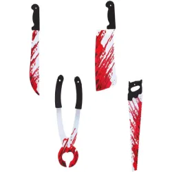 Girlanda halloween 2m noże narzędzia tasak zakrwawione dekoracja-5907451362570