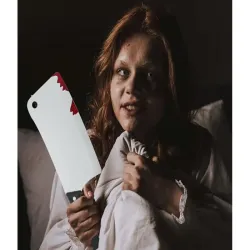 Krwawy tasak do kostiumu mordercy zabójcy psychopaty broń na halloween-5907451362549