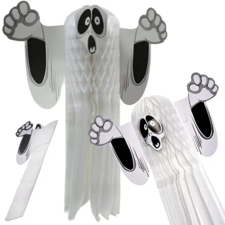 Duch 36 cm zawieszka papierowa halloween duszek 3d składany z papieru-5907451349564