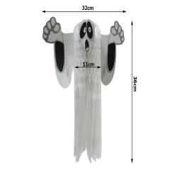 Duch 36 cm zawieszka papierowa halloween duszek 3d składany z papieru-5907451349564