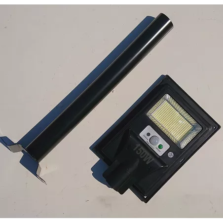 Latarnia solarna LED SMD 150W, czujnik ruchu, pilot i mocowanie IP68-