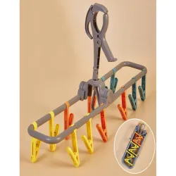 Suszarka na skarpetki bieliznę ubrania wieszak wisząca 12 klamerek zestaw-5907451364949