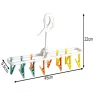 Suszarka na skarpetki bieliznę ubrania wieszak wisząca 12 klamerek zestaw-5907451364949