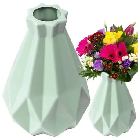 Wazon plastikowy na kwiaty nietłukący skandynawski nowoczesny 20cm-5907451362358