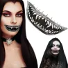 Tatuaż halloween sztuczny zęby realistyczny zmywalny tymczasowy-5907451362990