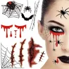Tatuaże halloween sztuczny realistyczny zmywalny tymczasowy przebranie-5907451362983