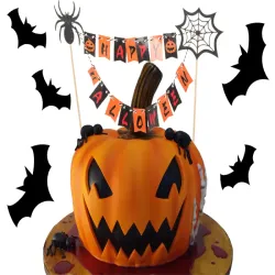 Dekoracja halloween na ciasto tort na babeczki piker topper girlanda-5907451362761