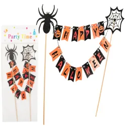 Dekoracja halloween na ciasto tort na babeczki piker topper girlanda-5907451362761