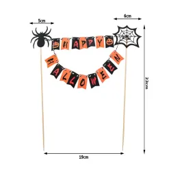 Dekoracja halloween na ciasto tort na babeczki piker topper girlanda-5907451362761