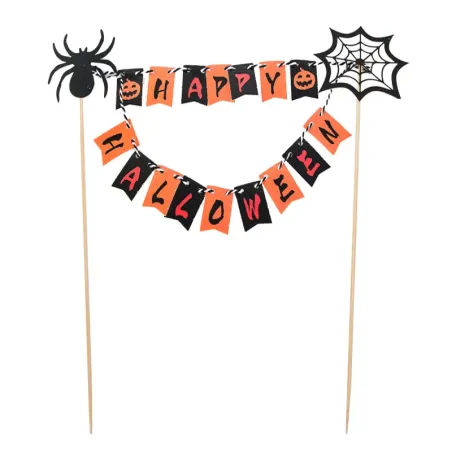 Dekoracja halloween na ciasto tort na babeczki piker topper girlanda-5907451362761