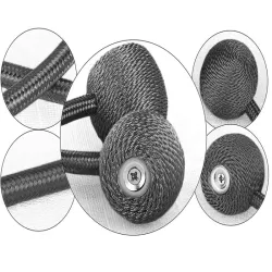 Klamry ozdobne czarne spinki upięcia do zasłon firan magnetyczne-5907451355435
