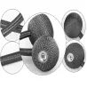 Klamry ozdobne czarne spinki upięcia do zasłon firan magnetyczne-5907451355435