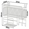 Półka organizer kuchenny pojemnik wiszący loft wisząca 3 x haczyki-5907451358573