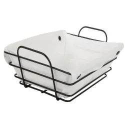 Koszyk metalowy druciany loft do kuchni na owoce pieczywo z wyściółką-5907451358382