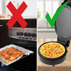 Elektryczny piec do pizzy 1000w nieprzywierająca powłoka szybki-5907451363393