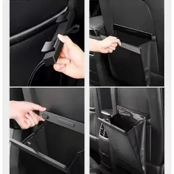 Samochodowy kosz na śmieci torba mini śmietnik na fotel do samochodu-5907451373606