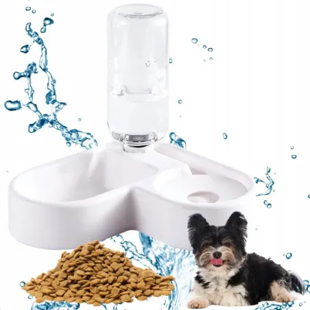 Podwójna miska 2w1 na karmię i wodę z zbiornikiem 500 ml dla psa kota-5907451372593