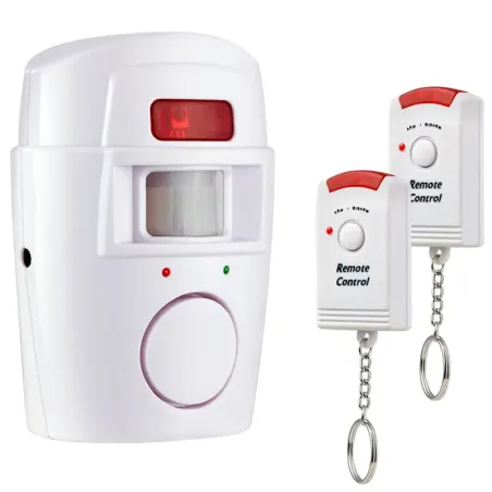 Alarm bezprzewodowy czujnik ruchu + 2 piloty 105db na baterie-5907451300381