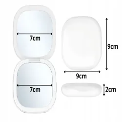 Lusterko do makijażu z podświetleniem składane x5 do torebki podróżne-5907451373767
