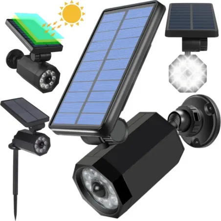 Lampa solarna 8 led wbijana ogrodowa czujnik zmierzchu ruchu do ogrodu-5907451374481