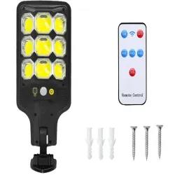 Lampa solarna zewnętrzna cob z czujnikiem ruchu i zmierzchu + pilot-5907451374450