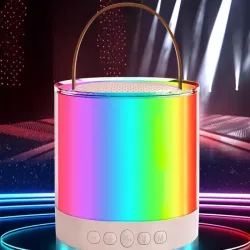 Zestaw do karaoke 2x mikrofony bezprzewodowe bluetooth głośnik rgb-5907451373095