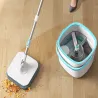 Mop obrotowy 360° 2 x mikrofibra z wiadrem rotacyjnym turbo zestaw-5907451371732