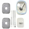 Mop obrotowy 360° 2 x mikrofibra z wiadrem rotacyjnym turbo zestaw-5907451371732