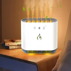 Nawilżacz powietrza kominek dyfuzor lampka led rgb aromaterapia 6 dysz-5907451373859