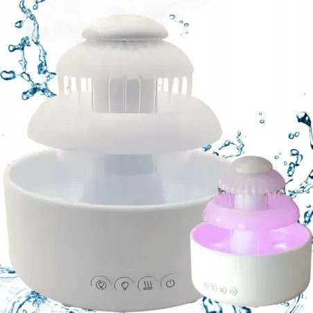 Nawilżacz powietrza dyfuzor lampka nocna led aromaterapia fontanna-5907451373651