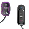 Transmiter bluetooth samochodowy fm 3x usb typ c adapter ładowarka-5907451374023