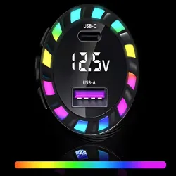 Ładowarka samochodowa usb-c 14w i usb-a 15w do gniazda zapalniczki-5907451374016