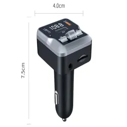Transmiter fm mp3 estaw głośnomówiący 2xusb c bluetooth 5.3 12v karta sd-5907451374009
