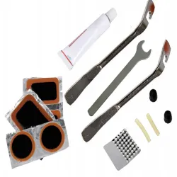 Zestaw naprawczy do dętek rowerowych łatki z łyżkami klej-5907451361672