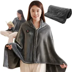 Koc elektryczny usb 140x70 cm bluza ciepła 3 tryby 7 stref ogrzewania-5907451372678