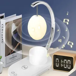 Lampka księżyc rgb z ładowarką indukcyjną 10w usb głośnik bluetooth-5907451374078