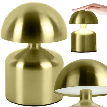 Bezprzewodowa lampka do restauracji hotelu dotyk led grzybek 3 tryby-5907451373125
