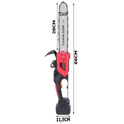 Piła pilarka łańcuchowa akumulatorowa 1200w 30cm 1 akumulator 21v-5907451348437
