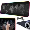 Podświetlana podkłada pod mysz gamingowa led XXL 80x30cm mapa świata-5907451334447