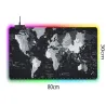 Podświetlana podkłada pod mysz gamingowa led XXL 80x30cm mapa świata-5907451334447