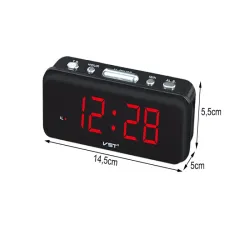 Budzik zegar elektroniczny sieciowy led 24h alarm-5907451332986