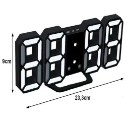Zegar budzik led elektroniczny termometr z alarmem duży wyświetlacz-5907451323953