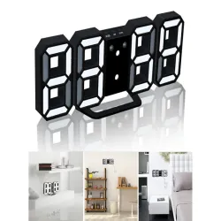 Zegar budzik led elektroniczny termometr z alarmem duży wyświetlacz-5907451323953