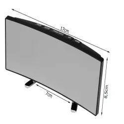 Zegar cyfrowy elektroniczny budzik białe led termometr lustrzany-5907451342534
