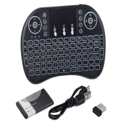 Klawiatura bezprzewodowa mini podświetlana do tv komputera android box-5907451318553