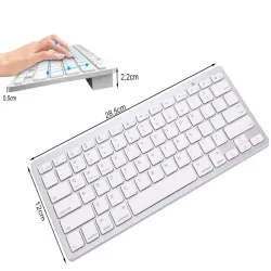 Klawiatura bezprzewodowa bluetooth do komputera pc ipad mac mała slim-5907451355831