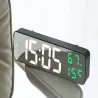 Zegar elektroniczny cyfrowy led budzik termometr lustro stojący usb-5907451368572