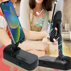 Głośnik stojak pod telefon uchwyt teleskopowy bluetooth podstawka-5907451373200