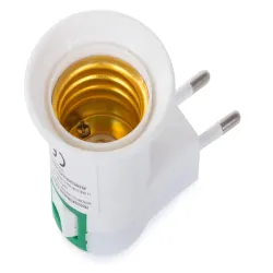 Adapter przejściówka na żarówkę wyłącznik 230v e27 mini kinkiet-5907451336984