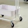 Półka łazienkowa szafka kuchenna regał mobilny na kółkach 3 poziomy biała-5907451372968